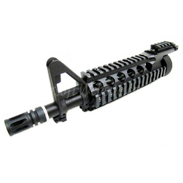 Système de rail de garde-main avant E&amp;C CNC en aluminium RIX RAS avec canon extérieur de 9,5 pouces pour fusils AEG série M4 M16 Airsoft noir