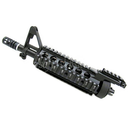 Système de rail de garde-main avant E&amp;C CNC en aluminium RIX RAS avec canon extérieur de 9,5 pouces pour fusils AEG série M4 M16 Airsoft noir