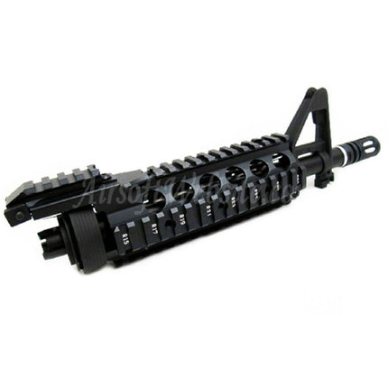 Système de rail de garde-main avant E&amp;C CNC en aluminium RIX RAS avec canon extérieur de 9,5 pouces pour fusils AEG série M4 M16 Airsoft noir
