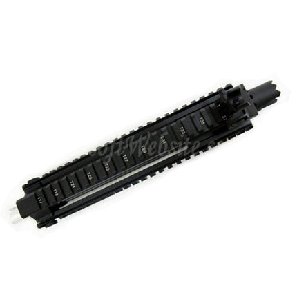 Système de rail de garde-main avant E&amp;C CNC en aluminium MK110 RAS avec canon extérieur de 9,5 pouces pour fusils AEG série M4 M16 M4A1 Airsoft noir