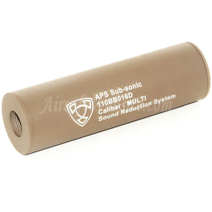 APS 110mm Aluminum Silencer Suppressor Barrel Extension -14mm CCW Counter-Clockwise / +14mm CW Clockwise Thread