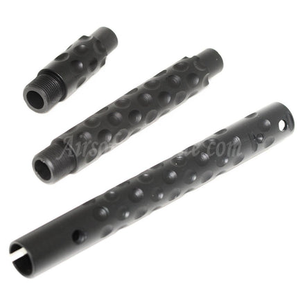 Airsoft Website 3pcs Aluminium KAC PDW Type Outer Barrel Extension Tube -14mm CCW Counter-Clockwise Thread Rifles Black