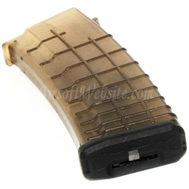 CYMA 450rd Bulgarian Waffle Hi-Cap Magazine For AK Series AEG Rifles Airsoft Translucent Brown