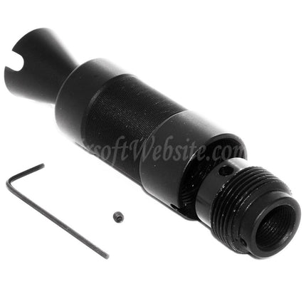 Cache-flamme métallique CYMA AK74U pour fusils à canon fileté antihoraire -14 mm CCW, noir