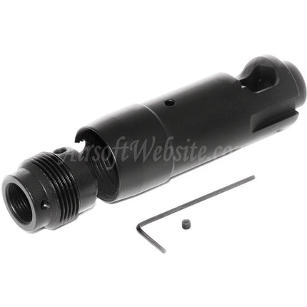 Cache-flamme métallique CYMA AK74 pour fusils à canon fileté antihoraire -14 mm CCW, noir