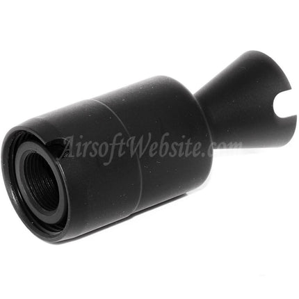 Cache-flamme métallique CYMA AKS74U pour fusils à canon fileté antihoraire -14 mm CCW, noir