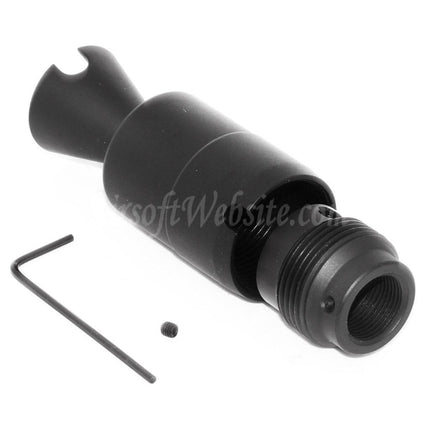 Cache-flamme métallique CYMA AKS74U pour fusils à canon fileté antihoraire -14 mm CCW, noir