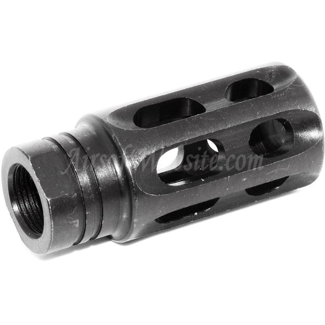 5KU Stahl Notalon Breacher Brake Flash Hider für -14mm CCW Gegen den Uhrzeigersinn Gewinde Lauf Gewehre Airsoft Schwarz