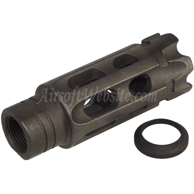 5KU Steel Mini Notalon Breacher Brake Flash Hider für -14mm CCW Counter-Clock Thread Barrel Gewehre Airsoft Schwarz