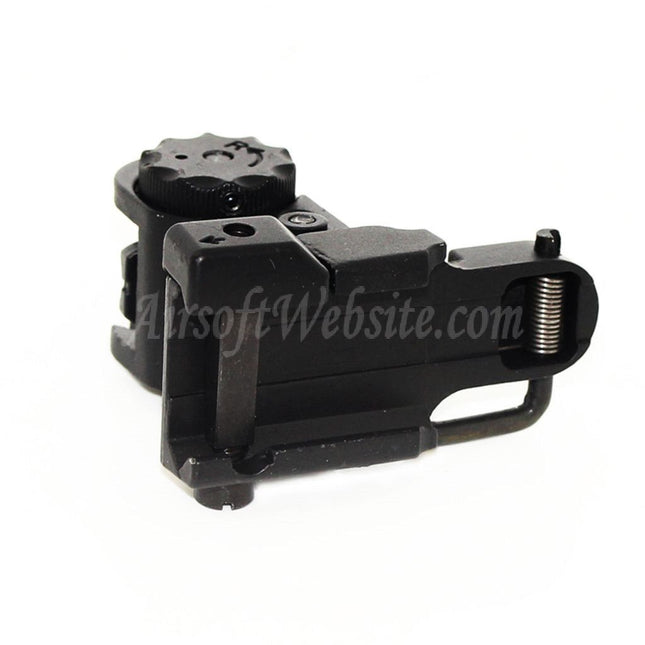 Mire arrière rabattable D-BOYS 300/600 pour fusils à rail de 20 mm Airsoft