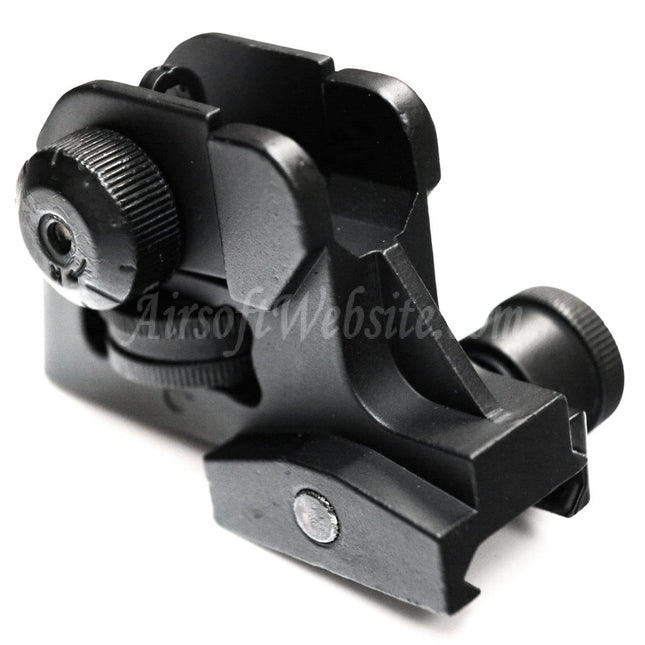Viseur arrière tactique D-BOYS CQB à double ouverture pour fusils à rail de 20 mm Airsoft