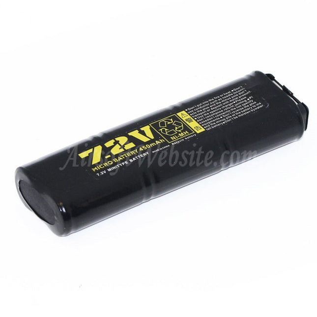 Batterie rechargeable Ni-MH 7,2 V 450 mAh pour Airsoft AEG Vz61 / MP7 / MAC10 / R2 / R4