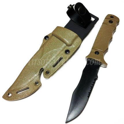 Couteau CYMA en plastique M37 Seal Pup (faux couteau en caoutchouc souple non tranchant) avec étui
