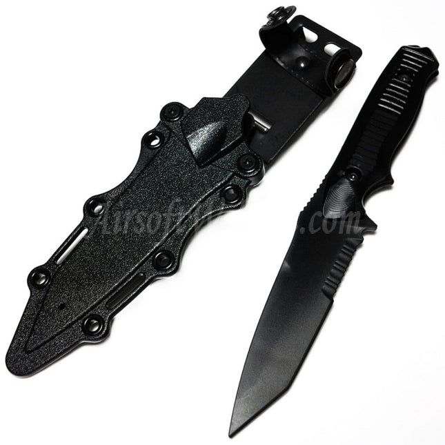 CYMA Plastic 141 Nimravus Tanto Knife (Non-Sharp Soft Rubber Fake Knife) with Sheath