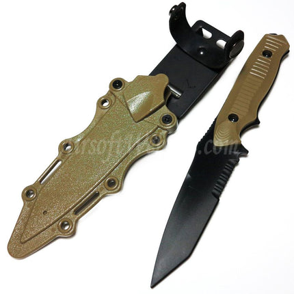 Couteau CYMA en plastique 141 Nimravus Tanto (faux couteau en caoutchouc souple non tranchant) avec étui