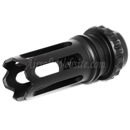 Cache-flamme D-Boys QD SCAR pour fusils à canon fileté antihoraire -14 mm CCW, noir