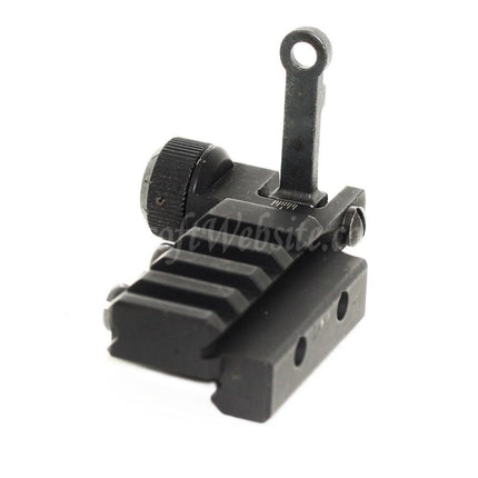 D-BOYS PDW Flip-Up Rear Sight Base For 20mm Rail Rifles Airsoft