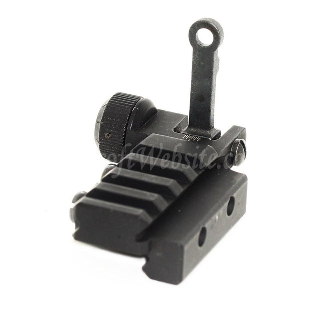 Base de visée arrière rabattable D-BOYS PDW pour fusils à rail de 20 mm Airsoft
