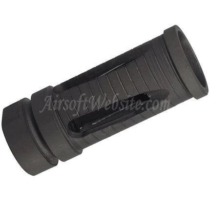 AIRSOFT WEBSITE 56mm Metal Flash Hider Suitable For -14mm CCW Counter-Clockwise Thread Barrel Rifles Black