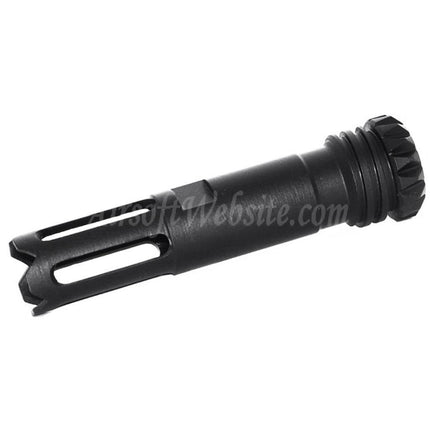CYMA Vollmetall-AAC-Mündungsfeuerdämpfer für -14 mm CCW-Gewehre mit gegen den Uhrzeigersinn gerichtetem Gewindelauf, Airsoft, Schwarz