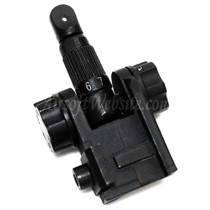 Mire arrière rabattable en métal D-Boys de type Scar pour fusils M4, M16, série AR, Airsoft
