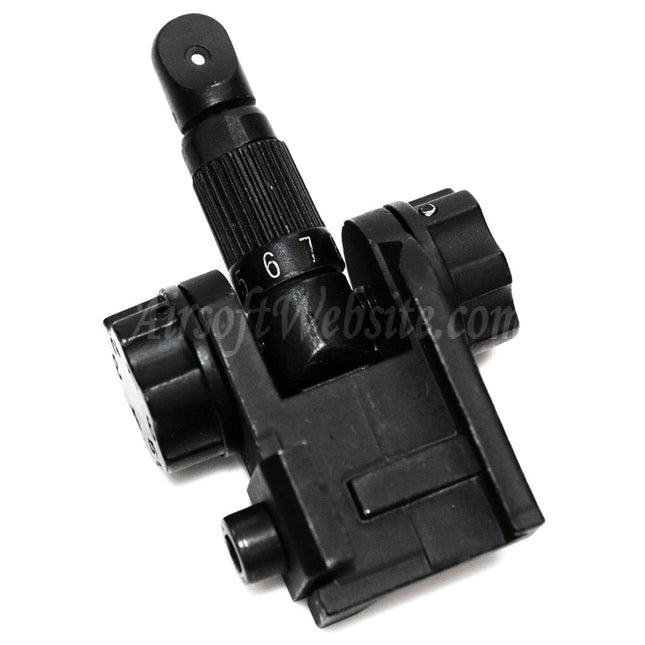 Mire arrière rabattable en métal D-Boys de type Scar pour fusils M4, M16, série AR, Airsoft