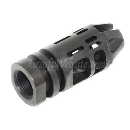 Cache-flamme métallique 5KU EPSILON 556 pour fusils à canon fileté antihoraire -14 mm CCW, noir