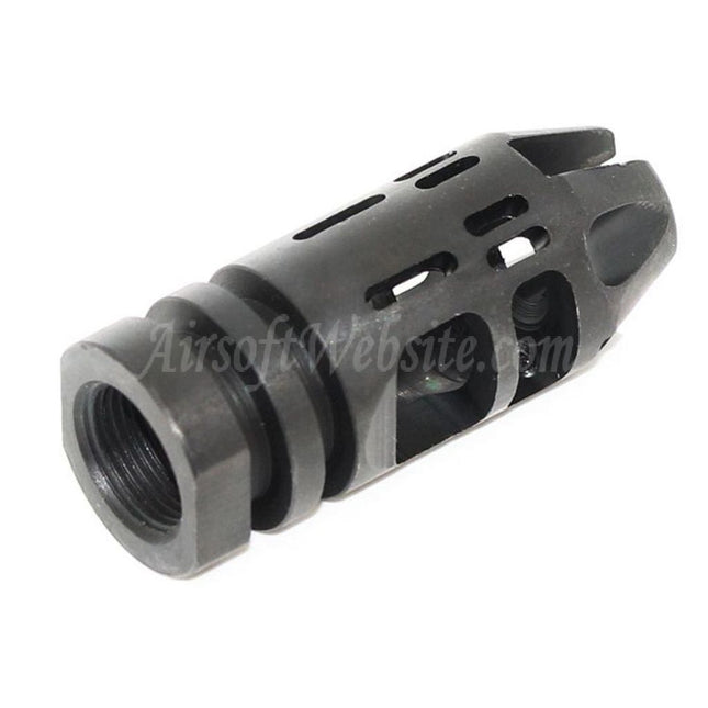 5KU EPSILON 556 Typ Metall-Mündungsfeuerdämpfer für -14mm CCW Gegen den Uhrzeigersinn Gewindelauf Gewehre Airsoft Schwarz