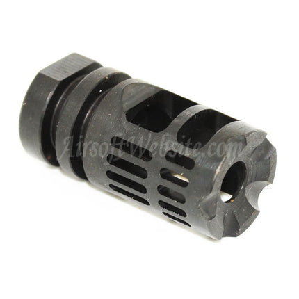 5KU Gamma 762 Typ Metall-Mündungsfeuerdämpfer für -14mm CCW-Gewehre mit gegen den Uhrzeigersinn gerichtetem Gewindelauf, Airsoft, Schwarz