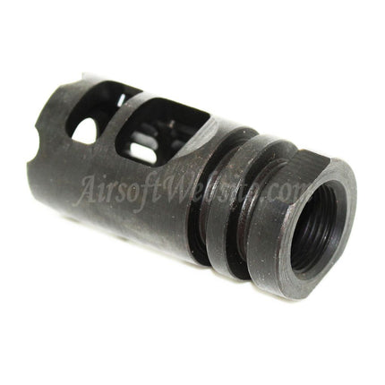 5KU Gamma 762 Typ Metall-Mündungsfeuerdämpfer für -14mm CCW-Gewehre mit gegen den Uhrzeigersinn gerichtetem Gewindelauf, Airsoft, Schwarz