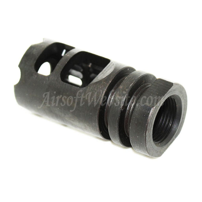 5KU Gamma 762 Typ Metall-Mündungsfeuerdämpfer für -14mm CCW-Gewehre mit gegen den Uhrzeigersinn gerichtetem Gewindelauf, Airsoft, Schwarz