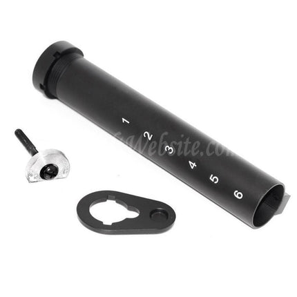 Tube tampon de crosse APS 6 positions pour fusils ASR M4 M16 AEG Airsoft, noir