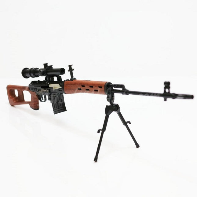 Airsoft Website 12" Inches Non-Function Toy Figure Dummy Model Kit 1:6 Dragunov SVD Sniper Rifle Black/Brown