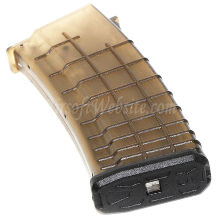 Chargeur gaufré bulgare CYMA 170 coups MIP-Cap pour fusils AEG de la série AK, marron translucide