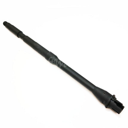 5KU 365mm 14.25" Aluminium Outer Barrel Carbine Length -14mm CCW Counter-Clockwise Thread For M4 M16 Series AEG Rifles Airsoft Black