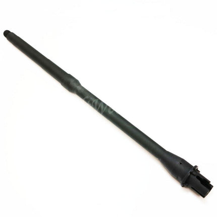 5KU 405 mm 16 Zoll Aluminium-Außenlauf, mittlere Länge – 14 mm CCW-Gewinde gegen den Uhrzeigersinn für AEG-Gewehre der M4- und M16-Serie, Airsoft, Schwarz
