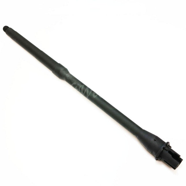 5KU 405mm 16" Aluminium Outer Barrel Mid Length -14mm CCW Counter-Clockwise Thread For M4 M16 Series AEG Rifles Airsoft Black