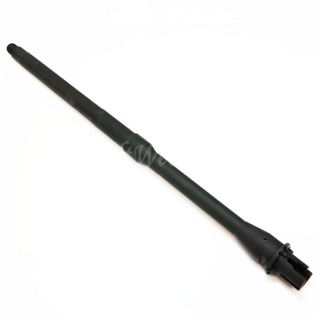 5KU 405mm 16" Aluminium Outer Barrel Carbine Length -14mm CCW Counter-Clockwise Thread For M4 M16 Series AEG Rifles Airsoft Black