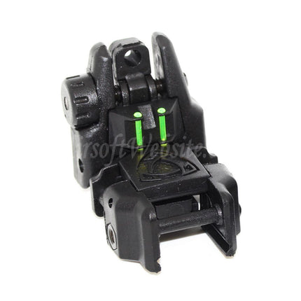 Viseur arrière à fibre optique APS Rhino pour rail Picatinny Mil-STD 1913