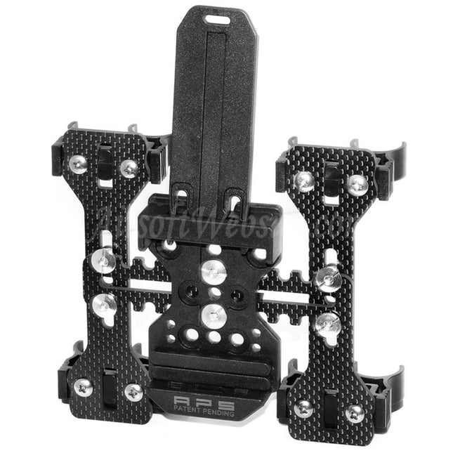 APS 2x Quad-Load Shotshell Caddy System With Belt Loop For CAM870 Shotgun Shell Black
