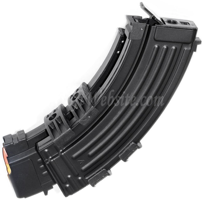 BATTLEAXE 1200rd Auto Winding Electric Dual Magazine with 220v EU Plug For AK Series AEG Rifles Airsoft Black