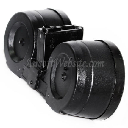 BATTLEAXE 2500rd Drum Magazine Electric C-Mag For M4 M16 Series AEG Rifles Airsoft Black