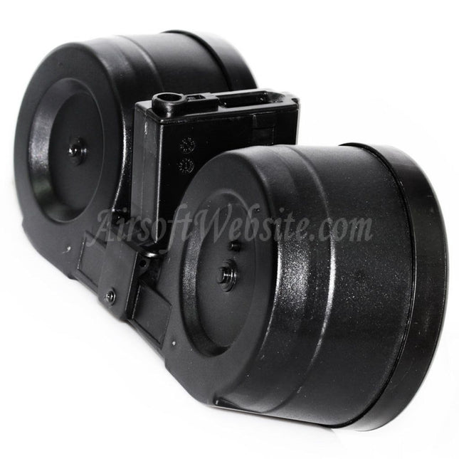 BATTLEAXE 2500rd Drum Magazine Electric C-Mag For M4 M16 Series AEG Rifles Airsoft Black