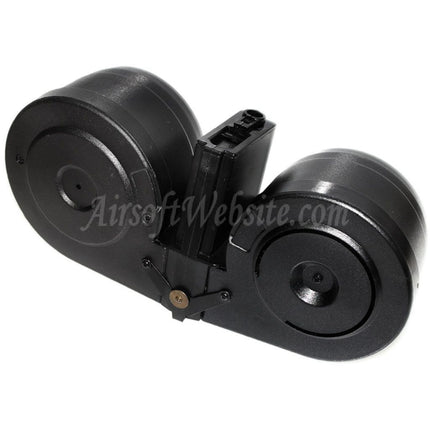 BATTLEAXE 2500rd Drum Magazine Electric C-Mag For M4 M16 Series AEG Rifles Airsoft Black