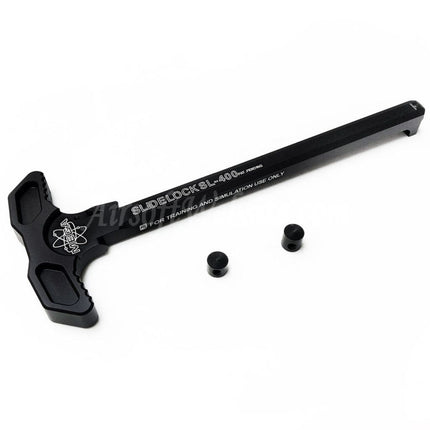 Poignée de chargement à verrouillage coulissant PTS Mega Arms pour fusils G&amp;P WA série M4 GBB Airsoft Noir