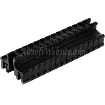 Base de montage tactique à trois rails pour fusils à système de rail de 20 mm, noir, site web Airsoft