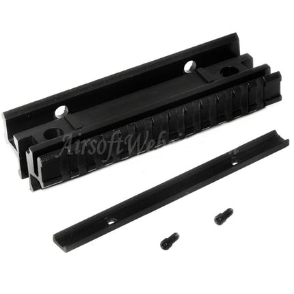 Base de montage tactique à trois rails pour fusils à système de rail de 20 mm, noir, site web Airsoft