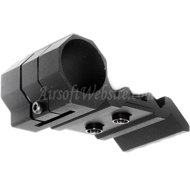 Support de rail décalé 20 mm et support de lampe de poche 1"/25 mm, noir, pour site web Airsoft