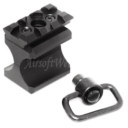 APS Tactical Picatinny Rail with Sling Swivel For CAM870 Shotgun Airsoft Black