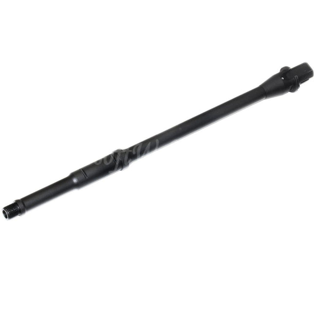 5KU 368mm 14.5" Aluminium Mid Length Outer Barrel -14mm CCW Counter-Clockwise Thread For M4 M16 Series AEG Rifles Airsoft Black
